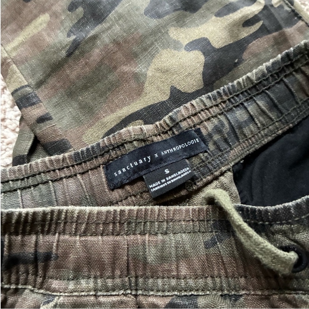 WAS $48 Sanctuary x Anthro linen camo cargo capris - Picture 14 of 15